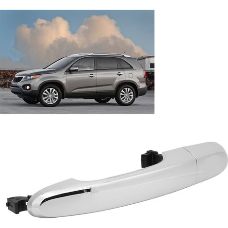 Poignée de porte extérieure gauche électroplaquée pour Kia Sorento 2011-2015 826512P010 (sans trou) (1/5)