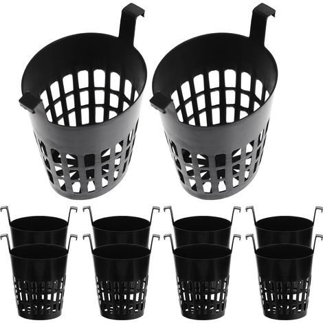 NUOBESTY Lot de 10 pots suspendus en plastique noir pour orchidées et plantes (1/5)