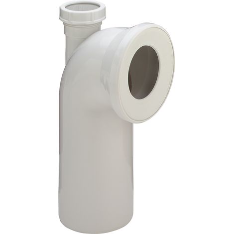 Coude de raccordement WC à 90 degrés 3811.1 po 40 mm plastique blanc