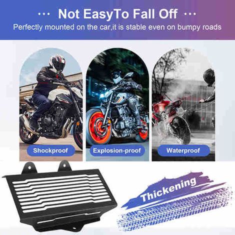 1 couleur : Noir Matériau : Métal Grille de radiateur pour moto Moto -DECOWOOD (1/5)