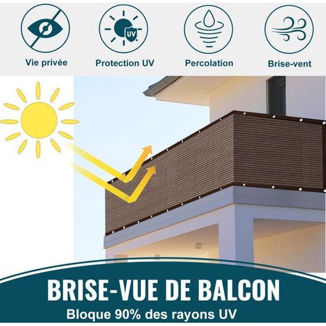 Ultrixe Sichtschutznetz, 2 x 10 m, UV-beständig, verstärktes HDPE-Sichtschutznetz, gewebtes Sichtschutznetz für Terrassen, Balkone und Gärten, Schattierungsnetz zum Schutz vor Sonne (1/3)