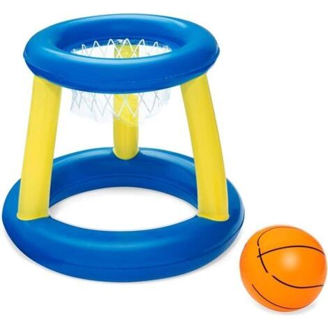 Panier de basket-ball gonflable avec Balle pour piscine, jeu de basket flottant, sports aquatiques, famille, amis, diamètre 61 cm (1/5)