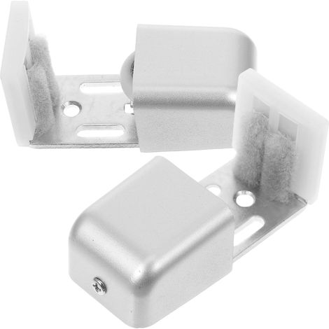2 Pieces Adjust Auto Rolling Sliding Pieces Silver Doors Floor Guide