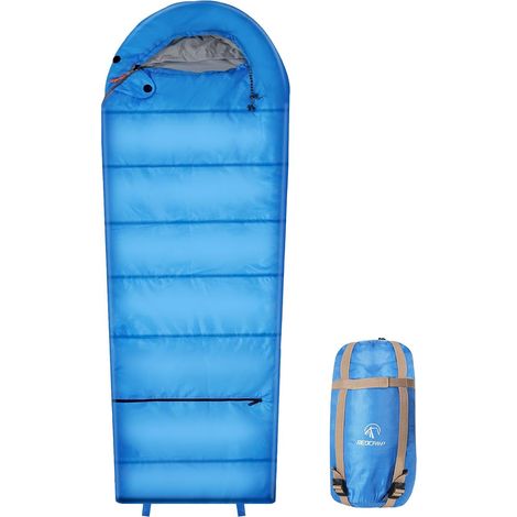 Gigoteuse pour enfant 175 x 65 cm, 100 % coton, longueur réglable, bleu clair (1/5)