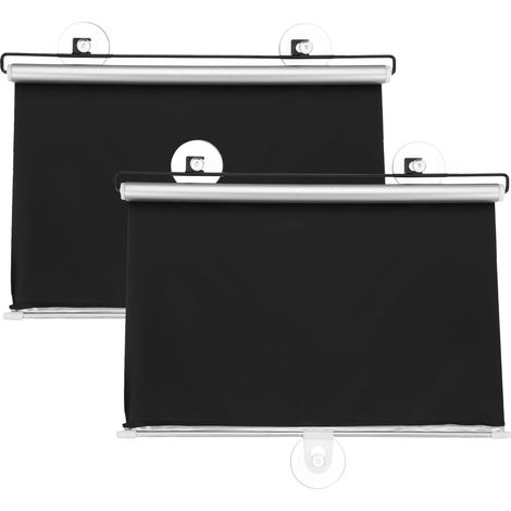 2Pcs Stores À Rouleau À Ventouses 40 x 66cm Store Rétractable Pour Fenêtre Latérale De Voiture, bouche Les Rayons Et La Chaleur, Pour Protection De La Vie Privée Dans Voiture (1/5)