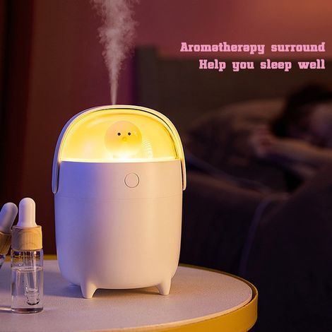 Humidificateur - Diffuseur Dhuile Essentielle - Lampe Veilleuse - Portatif USB - 300 ml - 1200 mAh - Pour Bureau Maison Chambre Enfant (1/5)