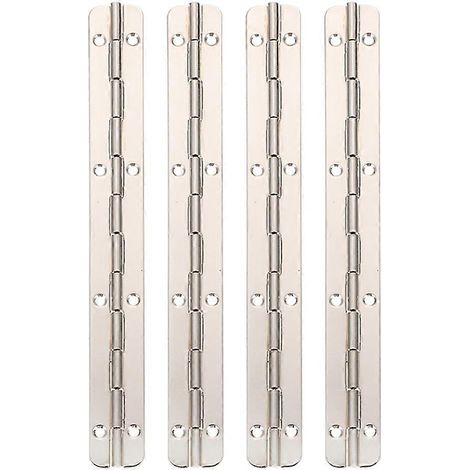 4 charnières métalliques pour boîtes à bijoux, charnières piano longues pour boîtes en bois (1/5)