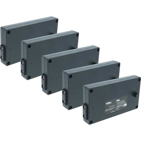 vhbw 5x Akku Ersatz für Gross Funk RGRO1215 für Industrie-Funkfernsteuerung Fernbedienung (2000 mAh, 12 V, NiMH) - Schwarz