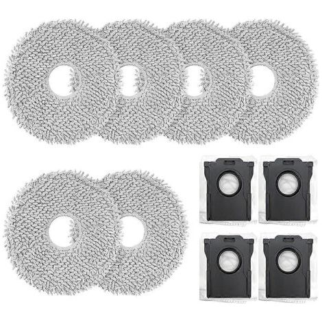 Lingettes de rechange et sacs à poussière pour aspirateur robot Dreame X40/X40 PRO L40 Ultra