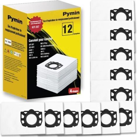 Aspirador de 12 bolsas KFI 357 para Kärcher KWD1, KWD2, KWD3, WD2 Plus, WD3, SE 4001, SE 4002, SE 4, SE 4 Plus Aspirador, 2.863-314.0 (1/5)