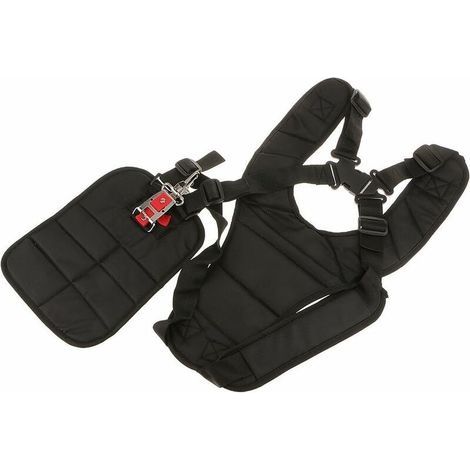 Harnais à Double Bandoulière pour Débroussailleuse Tondeuse, Débroussailleuse Tondeuse Husqvarna Echo, Noir (1/4)