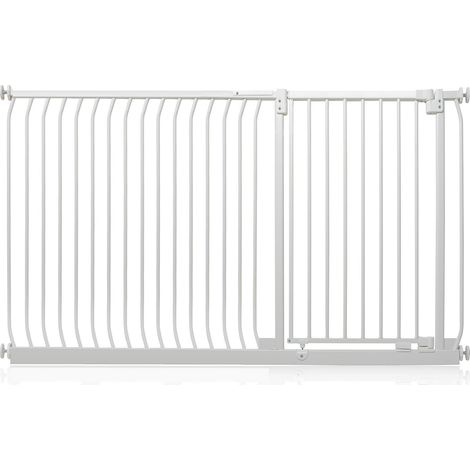 Safetots Extra Tall Elite Safety Gate, 171cm - 180cm, Matt White, Extra Tall 96.8cm in Height, Pressure Fit Stair Gate