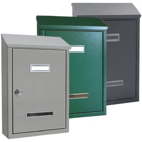 CASSETTA POSTALE 'PEONIA' cm 24,5 x 7,5 x H.36 - verde muschio