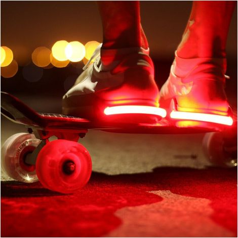 Luce led per scarpe clip sicurezza notturna bracciale torcia led lampeggiante per corsa - Colore: Rosso (1/5)