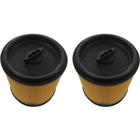 2x Trade-Shop Faltenfilter / Ersatzfilter / Luftfilter mit Verschlussdeckel für Lidl Parkside PNTS 1400 A1, PNTS 1400 B1, PNTS 1400 C1, PNTS 1400 D1 (1/2)