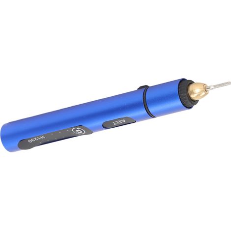 Stylo à graver électrique rechargeable 3 vitesses 5V, outil rotatif sans fil pour le meulage et la gravure, bleu (1/5)