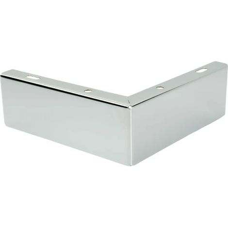Eckbeine aus verchromtem Metall, 5,5 cm hoch, elegantes und stilvolles Möbeldesign, mit kratzfester Kunststoffbasis. (1/3)