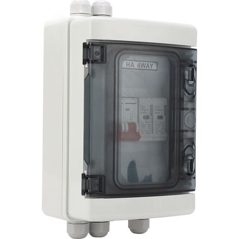 Boîte de Combinaison Solaire Photovoltaïque DC 500 V avec Interrupteur de Protection contre les Surtensions, Boîte de Distribution étanche IP65, Installation Facile pour (32A) (1/5)