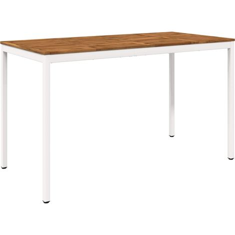 vidaXL Tavolo Bar da Giardino NAARDEN Naturale e Bianco (1/5)