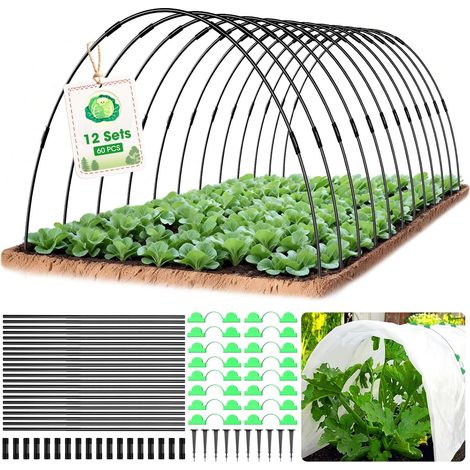 Arceau pour Serre Tunnel,40 Pièces Cerceau De Serre De Jardin,8 PCS Arche pour Plate-Bande surélevée,Anneaux de Serre Amovibles pour Couverture de Plantes, Tunnels de Serre (1/5)