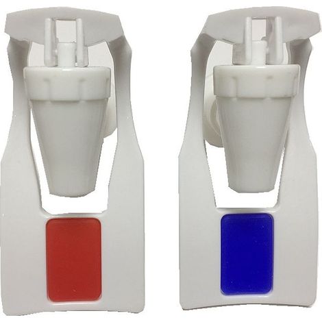 Eau Refroidisseur Robinet Plastique Eau Distributeur Nettoyer Robinet Convient Adaptateur Chaud Froid Eau Robinet Remplacement Rouge Bleu 4 pcs105.5CM