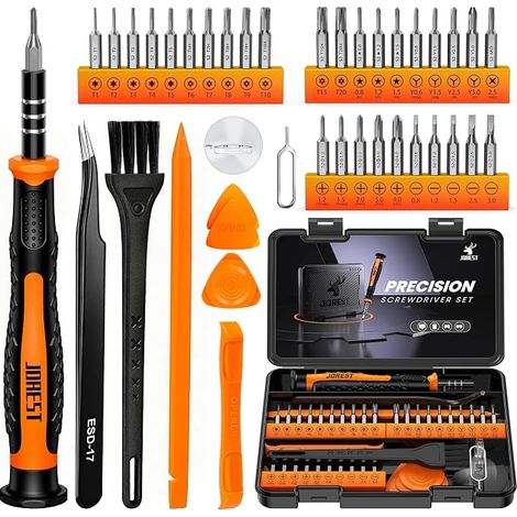 Kit Tournevis de Précision, Set Outils avec Torx T1 T2 T3 T4 T5, T6 T7 T8 T9 T10 T15 T20, Etoile P2/P5/P6, Triwing Y000, etc, Switch, PS4, Mac, Laptop, Lunettes, Montre (1/5)