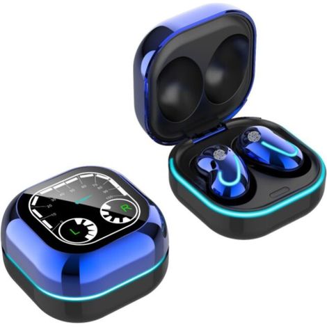 EASYCOMFORT 2pcs Casque Bluetooth sans fil 5.1 (Bleu)