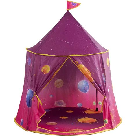 Tenda Casetta Gioco Bambini Capanna Castello Giocattolo in Tessuto 120x116 Rosa (1/4)