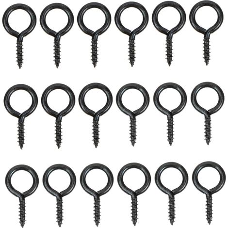 30 crochets à œillet, fer, noir, pour suspension et extérieur (1/5)