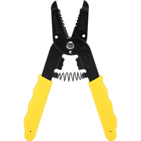 Jeffergarden Pince à dénuder multifonctionnelle pour électricien domestique, pince à sertir les bornes (jaune) (1/5)