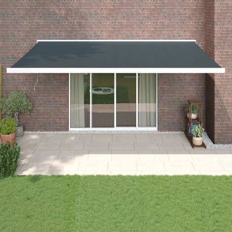 Markise Einziehbar Anthrazit 5x3 m Stoff und Aluminium vidaXL (1/5)