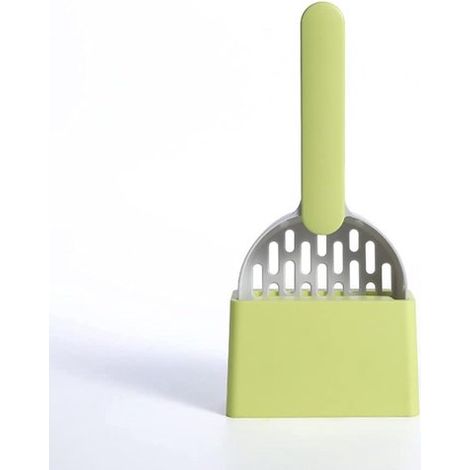 Pala para arena de mascotas，herramienta para limpiar excrementos de gato，plástico ABS de alta calidad，duradero y fácil de limpiar (1/2)