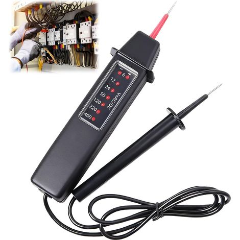 Testeur de Tension Bipolaire 6V - 400v (AC) 6V - 500v (DC) avec Affichage LED Testeur Electrique VAT pour Electricien Testeur de Tension VAT sans Pile Professionnel (1/5)