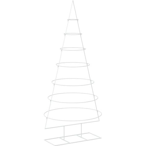 Metall-Weihnachtsbaum mit Ständer KUOPIO 210 cm Stahl Weiß vidaXL (1/5)