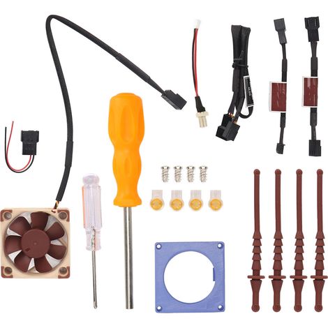 Kit de montage imprimé en 3D pour mini ventilateur, radiateur sans balais, accessoires pour console de jeux NGC Gamecube (violet). (1/5)