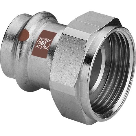 Viega raccordo a vite Temponox, d 28mm, G 11/4 ottone nichelato, acciaio inossidabile Modello 1763, 811389
