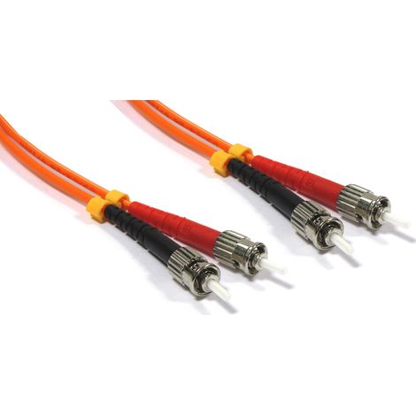 BeMatik - Câble à fibre optique ST à ST 50/125 duplex multimode de 1 m (1/2)