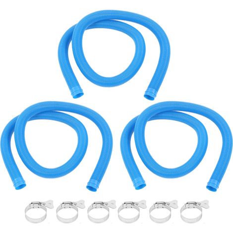 1.25 Inch Diameter Pool Pump Replacement Hose Swimming Pool Pump Replacement Hose with Clamps for 607 637 (1/5)