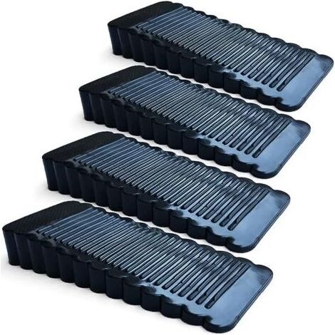 4 pièces Noir Cale Porte Caoutchouc Souple Antidérapante Bloc Hauteur Réglable Arrêt de Porte Pour Genre Carrelage, Sol, Béton, Ciment, Tapis (1/5)