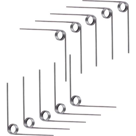 10pcs V-Shape Torsion Springs Stainless Steel Spring Wire Diameter 0.7 3 Turns 90° Outer Diameter 4.5mm for Repair Project (1/5)