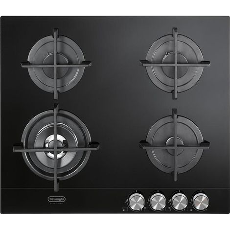 Placa de gas empotrada De'Longhi NSL 460 N negra de 60 cm y 4 fuegos