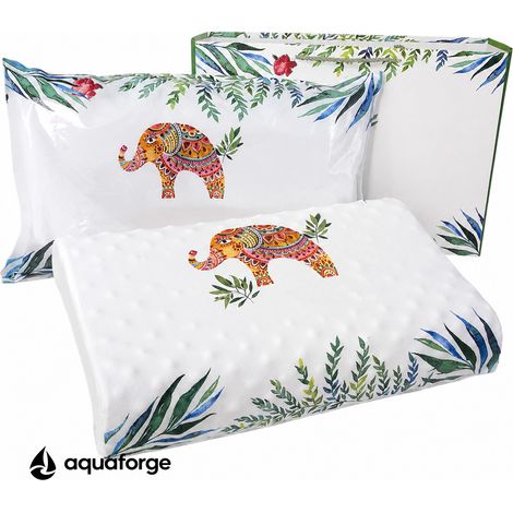 Almofada Cervical Ergonómica Látex Respirável Capa Removível 38 x 58 cm (1/5)