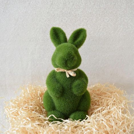 Décoration de Pâques en mousse simulant une poupée, lapin pour le salon (1/4)