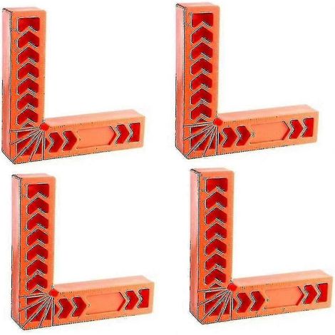 Équerres de positionnement d'angle de 15 cm (6 pouces) avec support de serrage à angle droit pour le travail du bois et la menuiserie (lot de 4) (1/4)