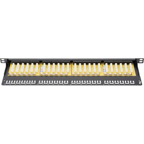 Panneau de brassage 24 ports Digitus DN-91624U-SL-SH CAT 6 0.5 UH X98636 (1/3)