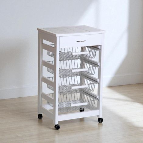 Carrello VESUVIO portafrutta senza base LACCATO BIANCO (1/3)