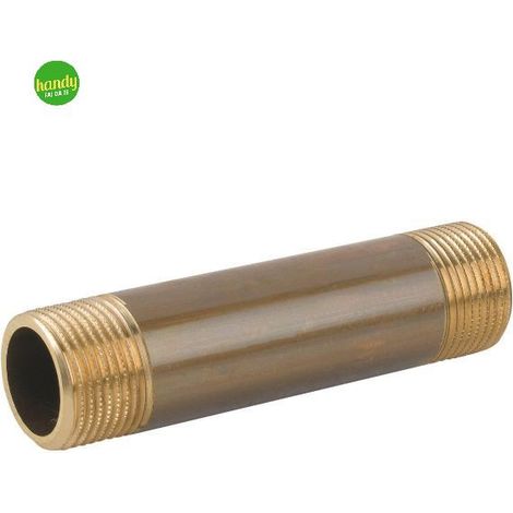 Tronchetto in ottone giallo maschio maschio filetto corto serie c012 Ambra Water 1/2''x100
