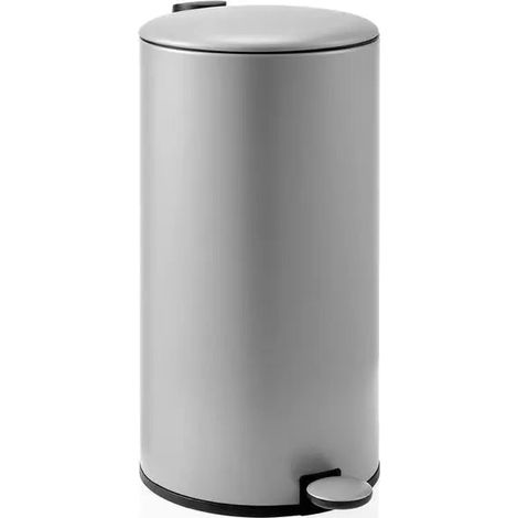 [GEBRAUCHT] B-Ware Hjh Office Mülleimer Abfalleimer Treteimer Clean Step 2 Grau Metall 30 Liter