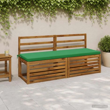 vidaXL 2-Piece Bench Cushions SOEST 2 pcs 100% Polyester Green (1/5)