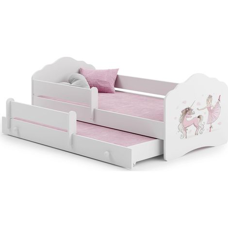 Letto matrimoniale FALA 160x80 Ragazza con unicorno